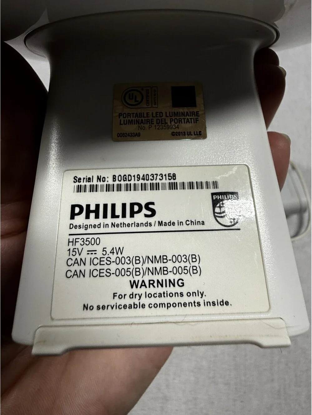 Philips SmartSleep Wake-Up Light Therapy Alarm Clock Sunrise With Charger Tested